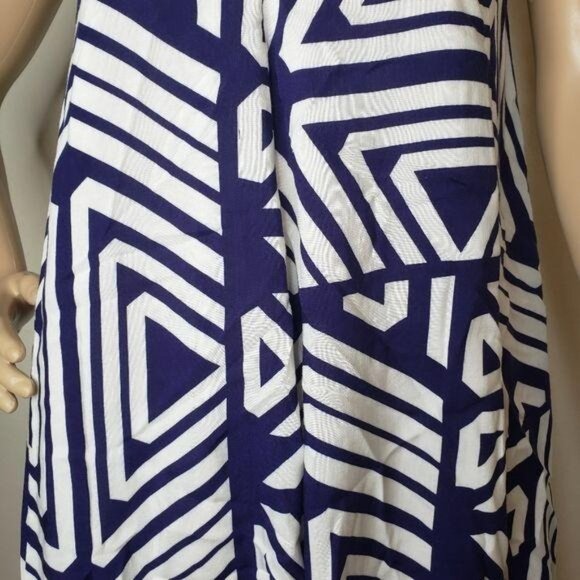 Lulus turn a phrase Navy purple & White Geometric Print Slip tunic Dress XS - Picture 10 of 10